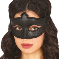 Schwarze Maske mit Glitzerverzierung