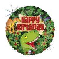 Happy Birthday Dinosaurier Ballon 46 cm - Grabo