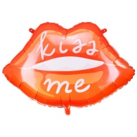 Kiss me lip Ballon 86,5 x 65 cm - Partydeco