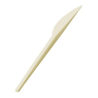 16,7 cm cremefarbene Kunststoffmesser - 25 Stück.