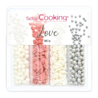 Kit mit verschiedenen Streuseln Liebe 56 gr - scrapcooking