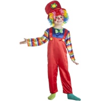 Rotes Clownskostüm mit Hut für Kinder