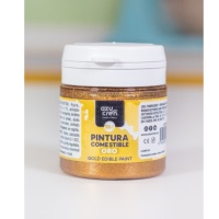 Pintura comestible dorada de 35 ml - Azucren