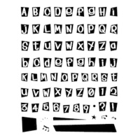 Negatives Alphabet Acryl-Buchstabenstempel - Innspiro