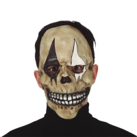 Harlekin Totenkopf Maske aus Latex