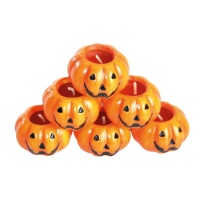 Halloween-Kürbis-Kerzen-Set 4 cm - 6 Stück