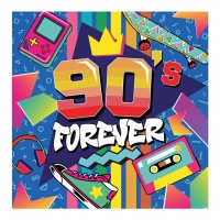 90's forever Servietten 16,5 cm - 20 Stück