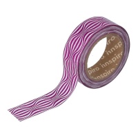 Washi-Tape rosa Metallwellen - 10 m