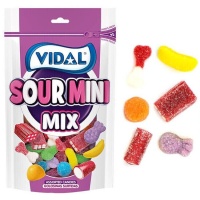 Beutel mit sauren Minigummis - Saure Minimischung - Vidal - 180 gr