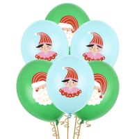 Candy land Weihnachts-Latex-Ballons 30 cm - PartyDeco - 50 Stück.