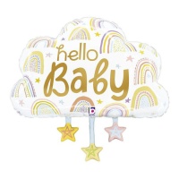 Hallo Baby Wolkenballon 27 x 25 cm