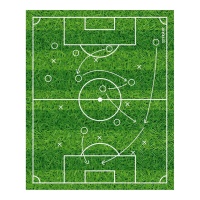 Fußballfeld-Serviette 20 x 16,5 cm - 20 Stück.