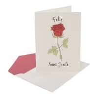 Glückwunschkarte zum Sant Jordi Tag