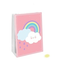 Regenbogen-Wolken-Papiertüten - 4 Stück