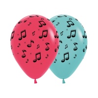 Tik Tok Musiknoten Latex-Luftballons 30 cm - 12 Stück