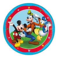 Mickey Mouse blaue Teller 23 cm - 8 Stück