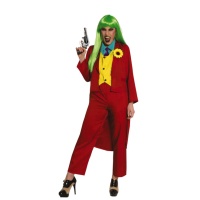 Rotes Jocular Clown Kostüm für Frauen