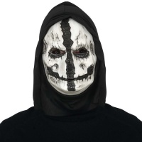 Finstere Assassinen-Maske mit Kapuze