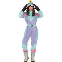 Ski-Outfit in Lila und Blau für Damen