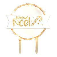 Tortenaufleger aus Holz mit LED-Lichtern von Joyeux Noel - scrapcooking