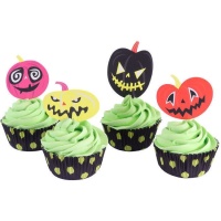 Halloween Cupcake-Kapseln und Picks - 24 Stück