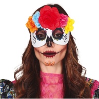 Catrina-Maske mit Blumen