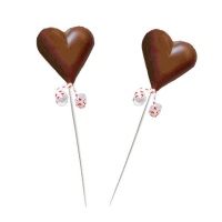 Schokoladenherz-Lolli mit Schleife 25 gr - 1 Stück