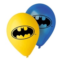 Blaue und gelbe Batman Luftballons - Ciao - 10 Stück.