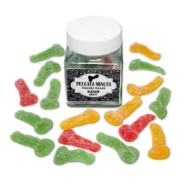 Zucker sexy Penis geformt Gelee-Bohnen mit Zucker - Peccata minuta - 125 gr