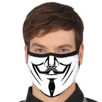 V for Vendetta wiederverwendbare hygienische Maske für Erwachsene.