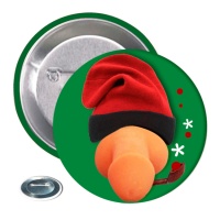 Weihnachtsanstecker mit Barretina und Penis - 1 Stück.