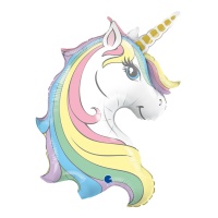 Pastellfarbener Einhorn-Ballon 99 cm - Grabo