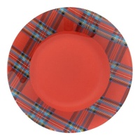 25,5 cm Tartan karierter Essteller