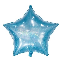 61 cm Galactic Aqua Star Luftballon - Conver Party