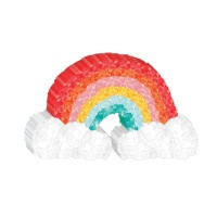 Regenbogen-Wolke 3D-Miniatur-Piñata 11,4 x 19 cm