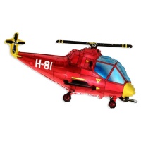 Roter Hubschrauber Luftballon 96 x 57 cm - Conver Party