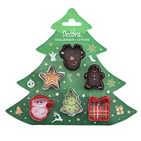 Mini-Weihnachtsmotiv-Ausstecher - Decora - 6 Stück