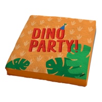 Dino Party-Servietten 16,5 x 16,5 cm - 20 Stück.