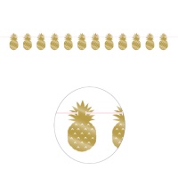 Goldene Ananas-Girlande 2,74 m