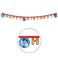 Sonic The Hedgehog Happy Birthday Girlande