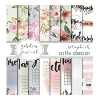 Gartenjournal Scrapbooking-Papiersatz - Artis Dekor - 8 Blatt