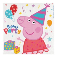 Peppa Pig Party-Servietten 16,5 cm - 20 Stk.