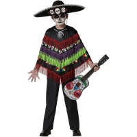 Kinder Catrina Skelett Poncho