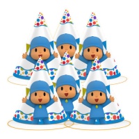 Pocoyo Partyhüte - 6 Stück