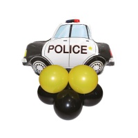 Polizeiwagen Ballonstrauß - 9 Stück