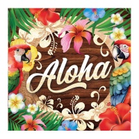 Tropische Aloha-Servietten 16 x 16 cm - 20 Stück.