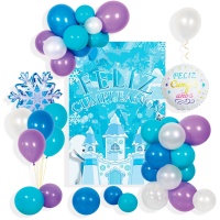 Ice Princess Ballon und Poster Kit - 43 Stück.