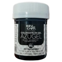 Extra Schwarzes Gel-Lebensmittelfarbe Azugel von 35 g - Azucren