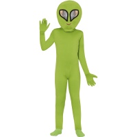 Grünes Alien-Kostüm für Kinder