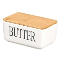 Butter Butterdose mit Bambusdeckel